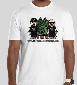 CB Character T-Shirt With Trees - The Cannabis Brothers